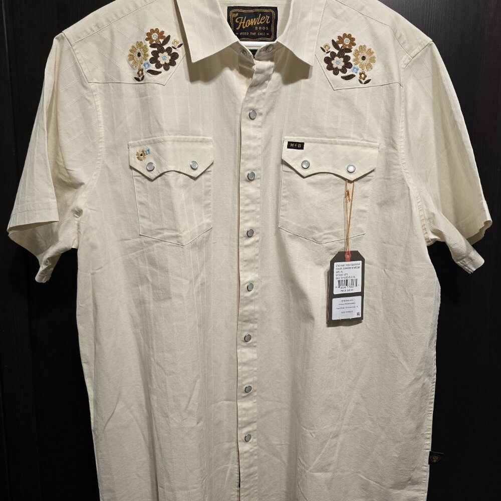 NWT Howler Brothers Flower Power Crosscut Deluxe SS (XL) - Picture 3 of 6